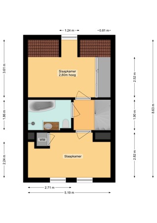 Floorplan - Prinsegracht 47C, 2512 EW Den Haag